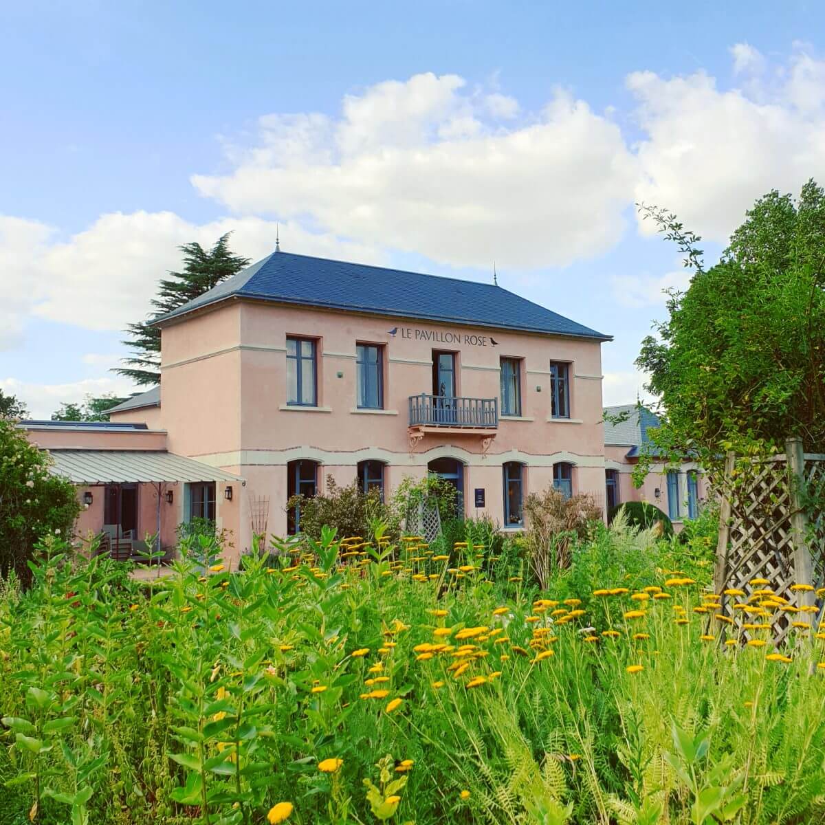 Le Pavillon Rose in La Roche-Posay op de grens van de Vienne en Indre-et-Loire