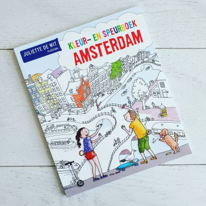 Toffe boeken over reizen en voertuigen voor de Kinderboekenweek: Kleur- en Speurboek Amsterdam