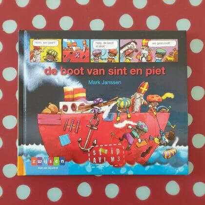 AVI boeken over Sinterklaas voor kinderen die net leren lezen - De boot van Sint en Piet - stripboek AVI M3