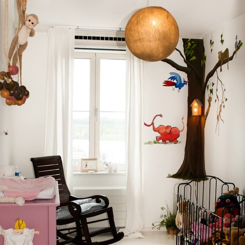 Dieren als thema voor een stijlvolle babykamer en kinderkamer