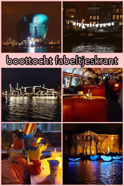 Fabeltjeskrant boottocht voor kinderen bij het Amsterdam Light Festival