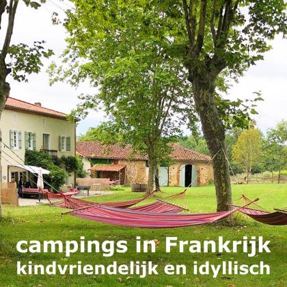 Kamperen met kinderen: idyllische kindvriendelijke campings in Frankrijk. Met speeltuin en bij voorkeur ook met zwembad, meer of rivier, maar niet te massaal. Dit is Domaine de Marque in de Pyreneeën.