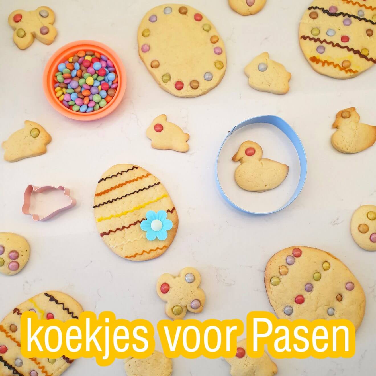 Koekjes recept voor Pasen: Paaskoekjes met Smarties