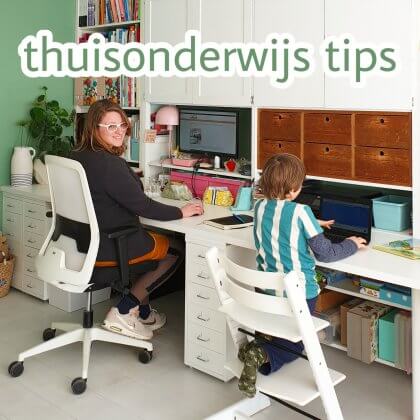 Thuisonderwijs Corona: tips om met je kind thuis te werken voor school. De scholen zijn weer dicht. Dus de school van je kind verwacht dat je thuis tijdens de Corona lockdown thuisonderwijs geeft. Met deze tips kun je het voor iedereen een beetje leuk houden.