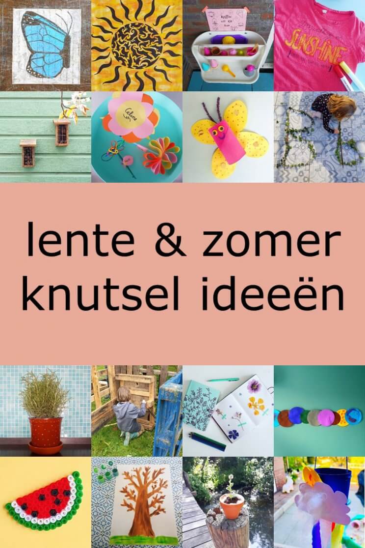 Lente en zomer knutselen: leuke ideeën voor kinderen. De lente en zomer bieden volop inspiratie om te knutselen met kinderen. Vlinders, lieveheersbeestjes en vogels spreken tot de fantasie om na te maken. Bloemen kun je namaken, maar je kunt er ook mee knutselen. En het wordt ook weer tijd voor stoepkrijt! Kijk je mee voor leuke ideeën om te knutselen met kinderen? 