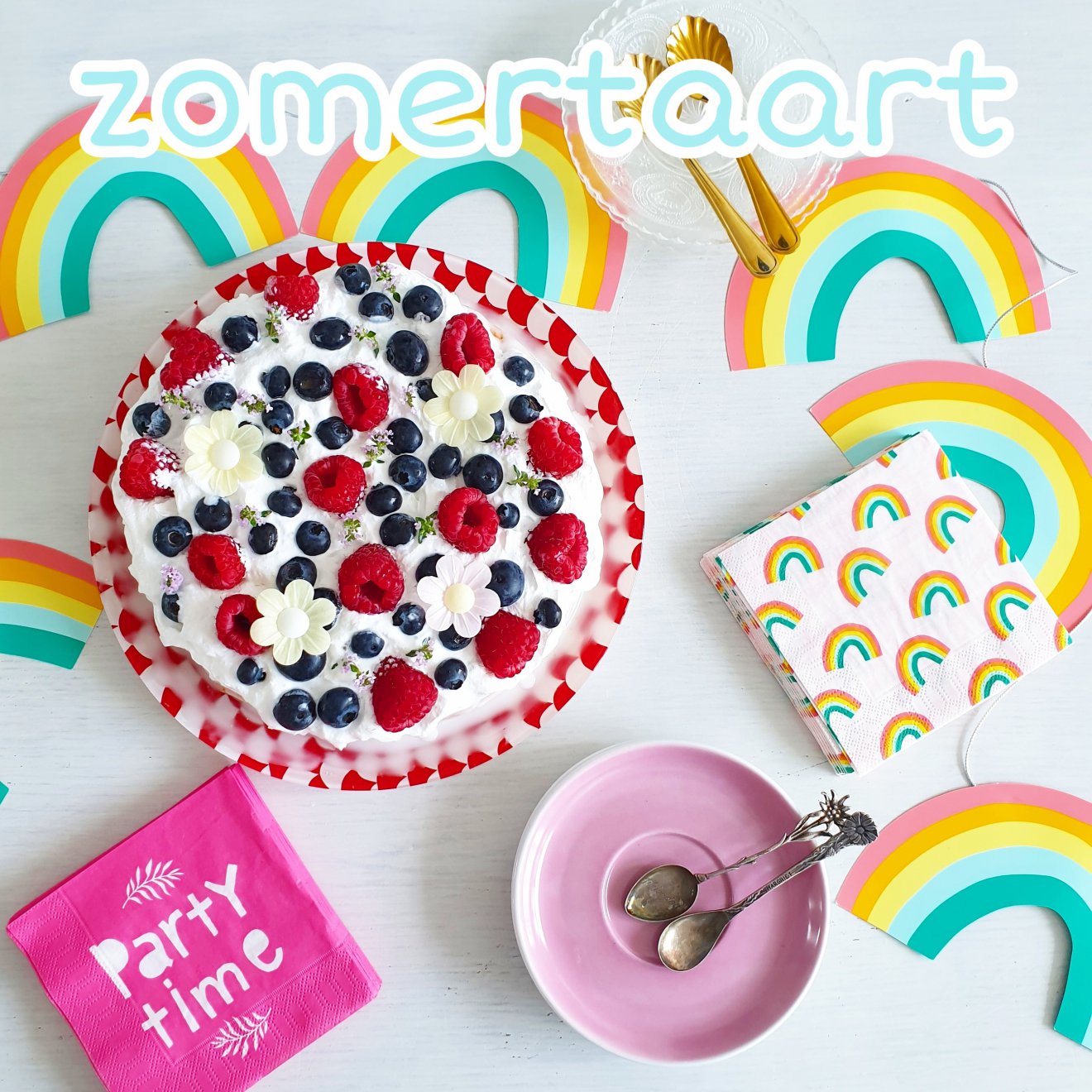 Recept voor zomerse taart met bloemen