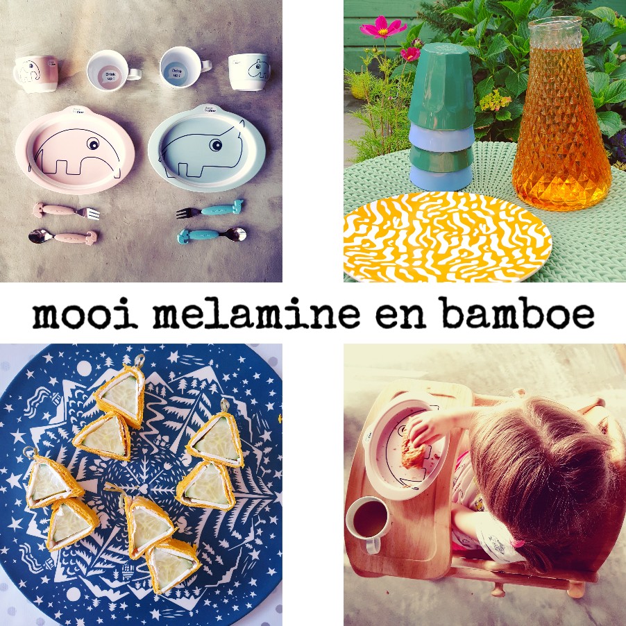 Onbreekbaar melamine en bamboe kinderservies