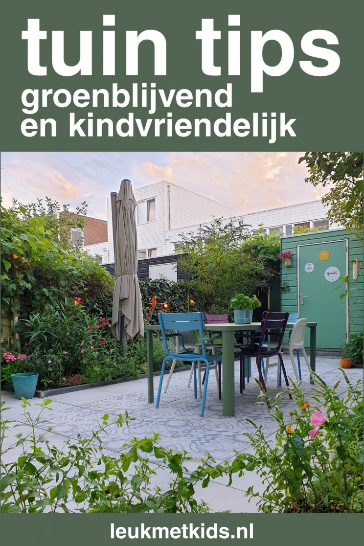 Tips voor een kindvriendelijke, kleurrijke en groenblijvende tuin. Als je vanuit je woonkamer op je tuin kijkt, dan is het leuk als hij altijd mooi is. In de zomer, maar ook in de winter. Ik deel hier mijn tips voor een kindvriendelijke tuin die het hele jaar groen is. En ook altijd bloemen en bessen heeft.