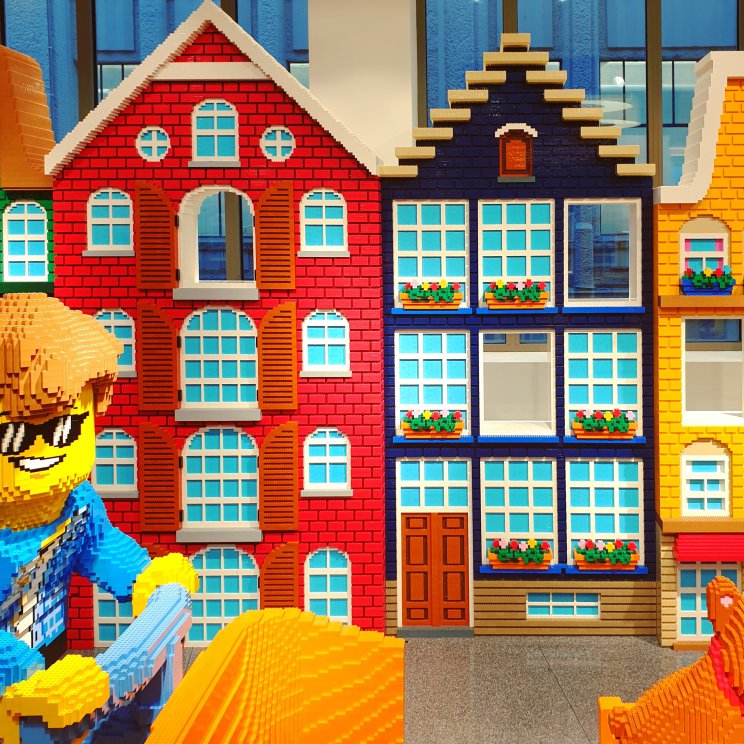 LEGO ideeën om te bouwen: grachtenpanden in Amsterdam