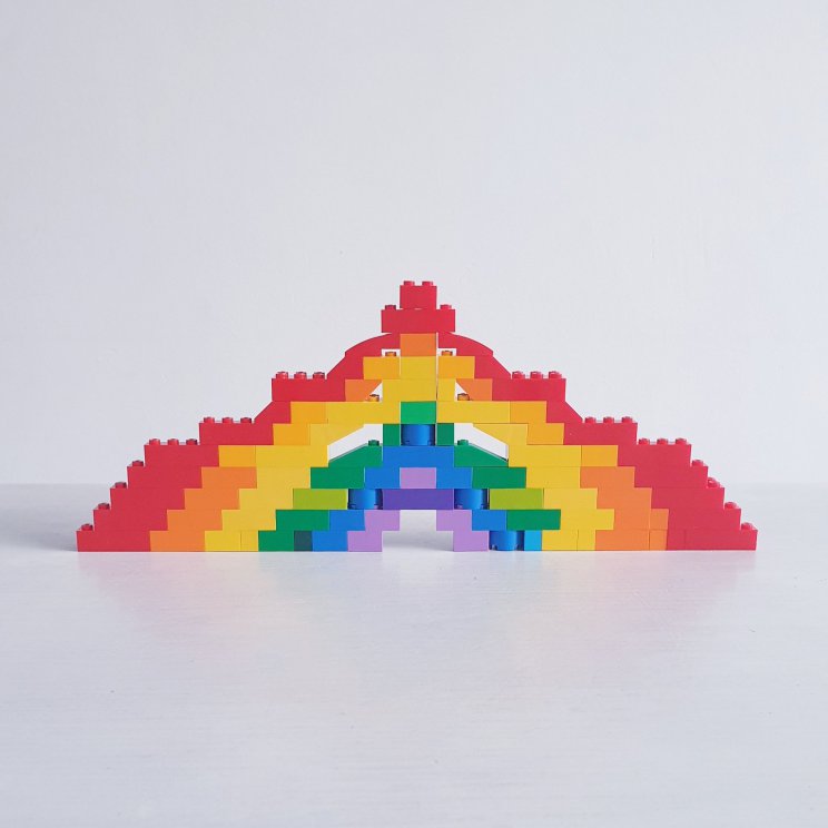 LEGO ideeën om te bouwen: regenboog - rainbow