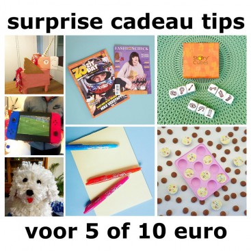 Sinterklaas surprise cadeau ideeën: tips voor kinderen en tieners. Op school zijn de lootjes getrokken en dan begint het grote nadenken. Wat ga ik maken? En wat ga ik kopen? Op veel scholen mag je maar 5 euro uitgeven, op sommige andere 7,50 euro of 10 euro. Dat is best een uitdaging. In dit artikel vind je daarom heel veel leuke goedkope surprise cadeau ideeën voor Sinterklaas op school. Met tips voor bovenbouw kinderen op de basisschool en voor tieners op de middelbare school.