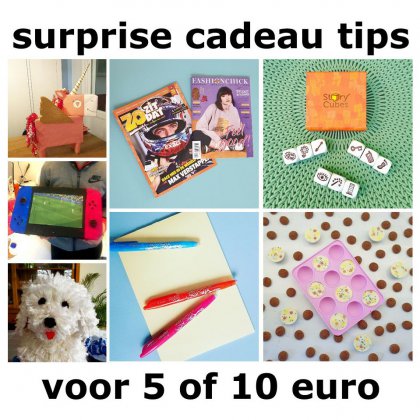 Sinterklaas surprise cadeau ideeën: tips voor kinderen en tieners. Op school zijn de lootjes getrokken en dan begint het grote nadenken. Wat ga ik maken? En wat ga ik kopen? Op veel scholen mag je maar 5 euro uitgeven, op sommige andere 7,50 euro of 10 euro. Dat is best een uitdaging. In dit artikel vind je daarom heel veel leuke goedkope surprise cadeau ideeën voor Sinterklaas op school. Met tips voor bovenbouw kinderen op de basisschool en voor tieners op de middelbare school. 