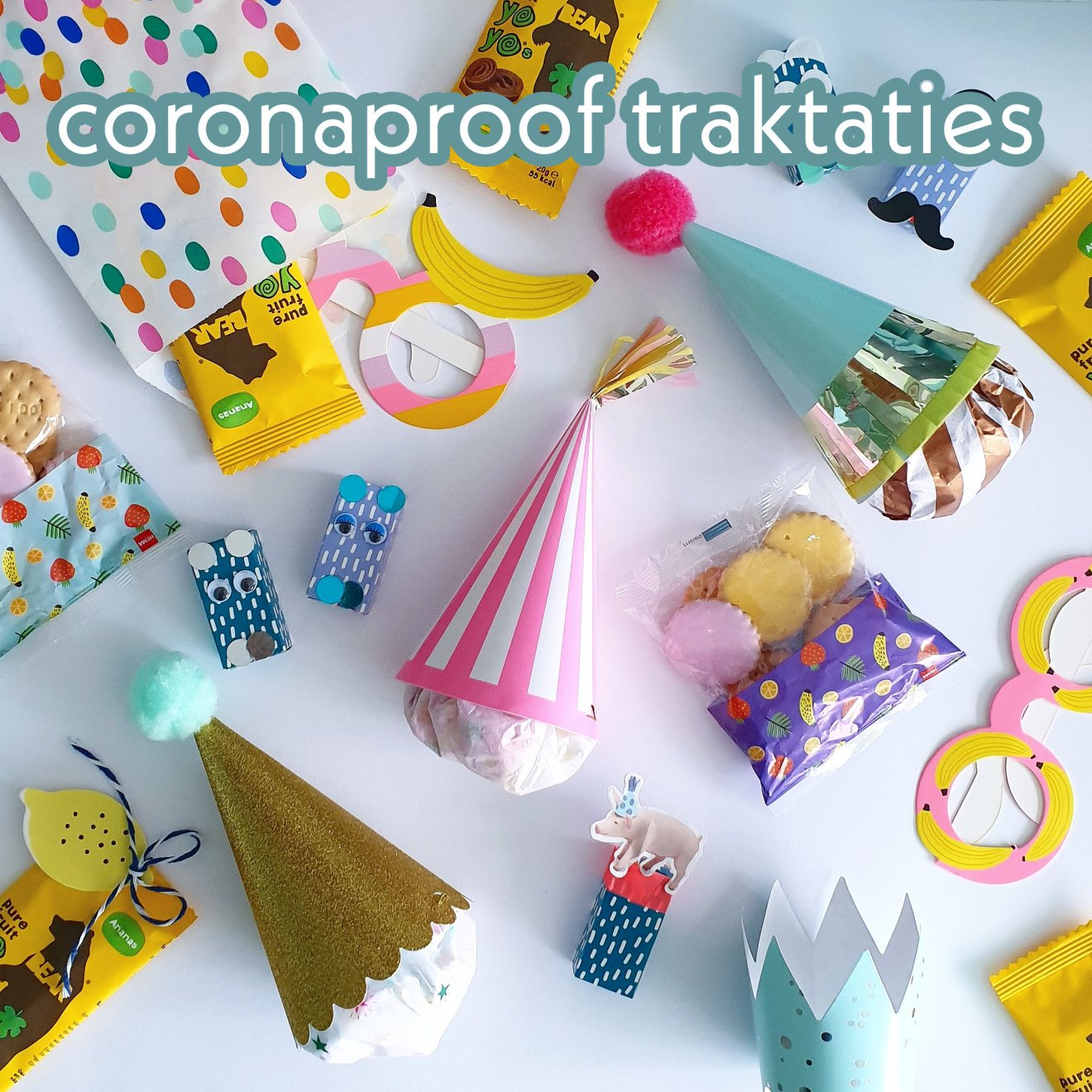 Corona proof voorverpakte traktatie ideeën: verjaardag op school of crèche