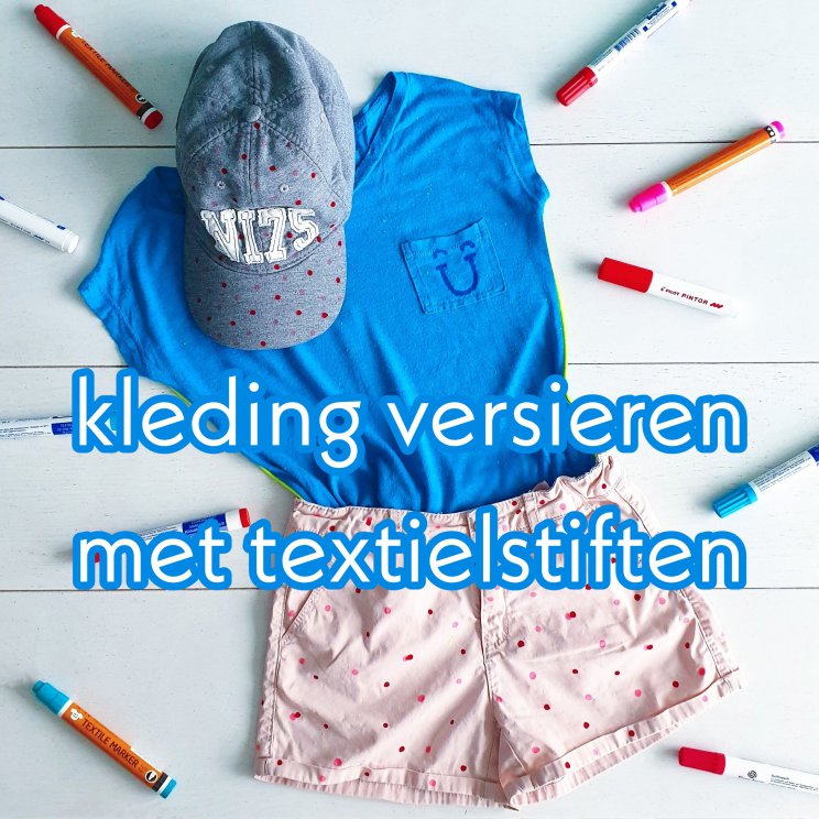 Kinderkleding versieren met textielstiften: leuke ideeën om te knutselen. Heb je een oud kledingstuk met een vlek of andere beschadiging? Zulke kinderkleding kun je versieren met textielstiften. In dit artikel delen we leuke ideeën om zo’n kledingstuk te knutselen tot iets prachtigs. En natuurlijk ook tips hoe je textielstiften het beste kunt gebruiken. 