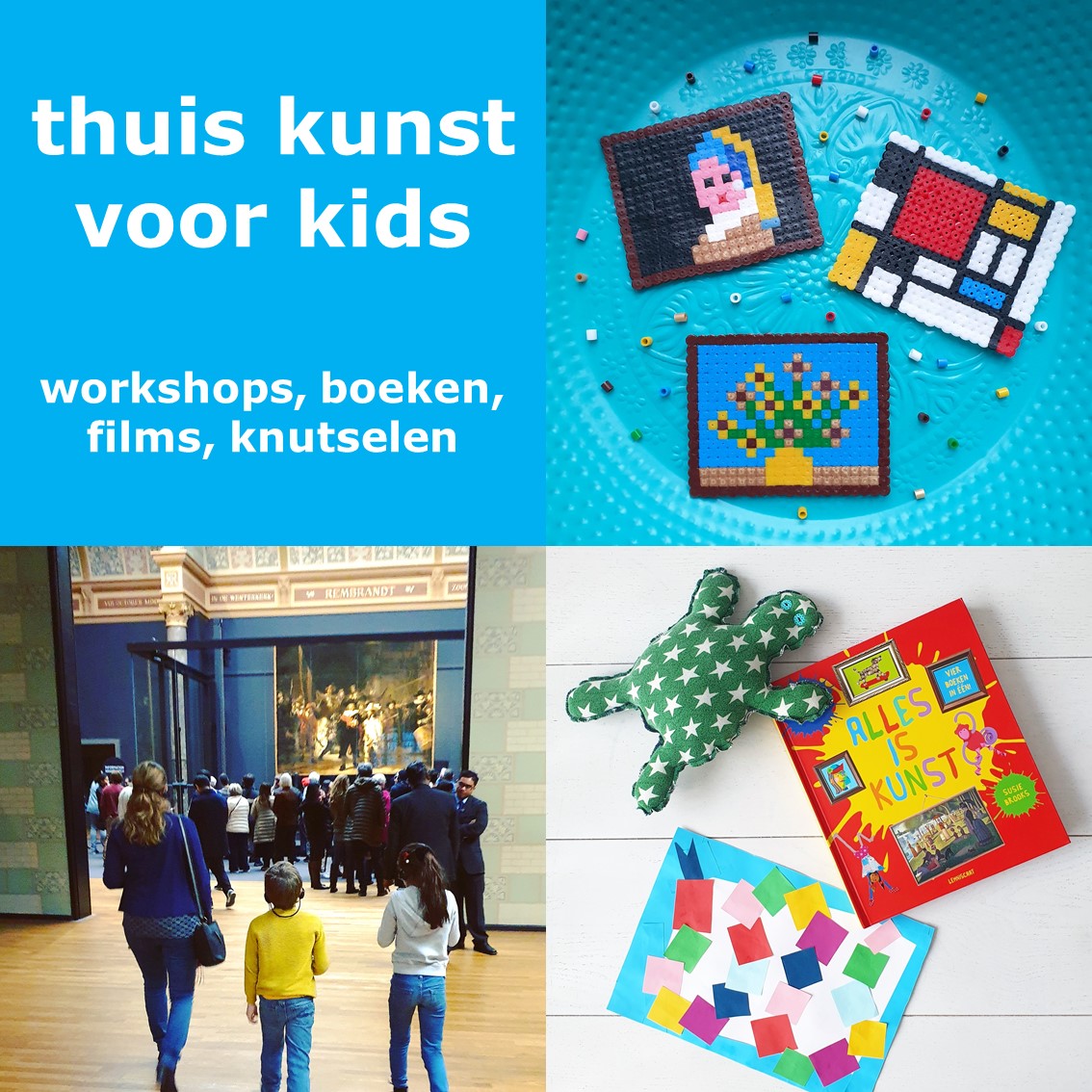 Kunst voor kinderen thuis: online workshops, boeken en knutselen