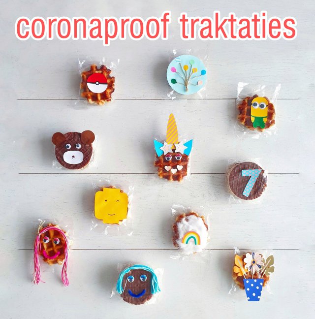 Corona proof voorverpakte traktatie ideeën: verjaardag op school of crèche. Leuke traktatie ideeën verzinnen is al best een uitdaging, maar helemaal nu ze Corona proof moeten zijn en dus voorverpakte traktaties moeten zijn. Daarom vind je hier leuke traktatie ideeën die wel mogen. 