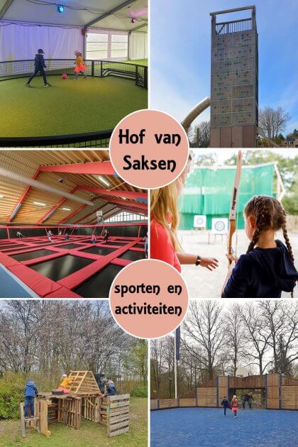 Hof van Saksen review: luxe vakantiepark voor babies, peuters, kleuters, kinderen én tieners. Voor verschillende leeftijden zijn er leuke activiteiten. Zo zijn er clinics, bijvoorbeeld voetbal, hockey, boogschieten, klimmen en hutten bouwen. Als je de app van Hof van Saksen vlak van tevoren alvast download, dan kun je zien welke activiteiten er georganiseerd worden.