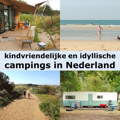 Kamperen met kinderen: idyllische kindvriendelijke campings in Nederland. Met speeltuin, zwembad, meer of rivier. Dit is camping Bakkum, vlak achter het strand in Noord Holland.