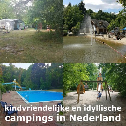 Kamperen met kinderen: idyllische kindvriendelijke campings in Nederland. Met speeltuin, zwembad, meer of rivier. Dit is camping de Wildhoeve in Emst op de Veluwe.