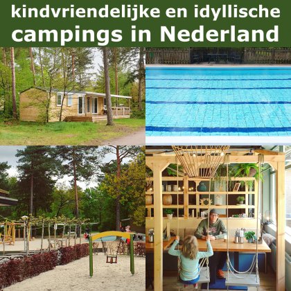 Kamperen met kinderen: idyllische kindvriendelijke campings in Nederland. Met speeltuin, zwembad, meer of rivier. Dit is Landal Rabbit Hill in Uddel op de Veluwe. 