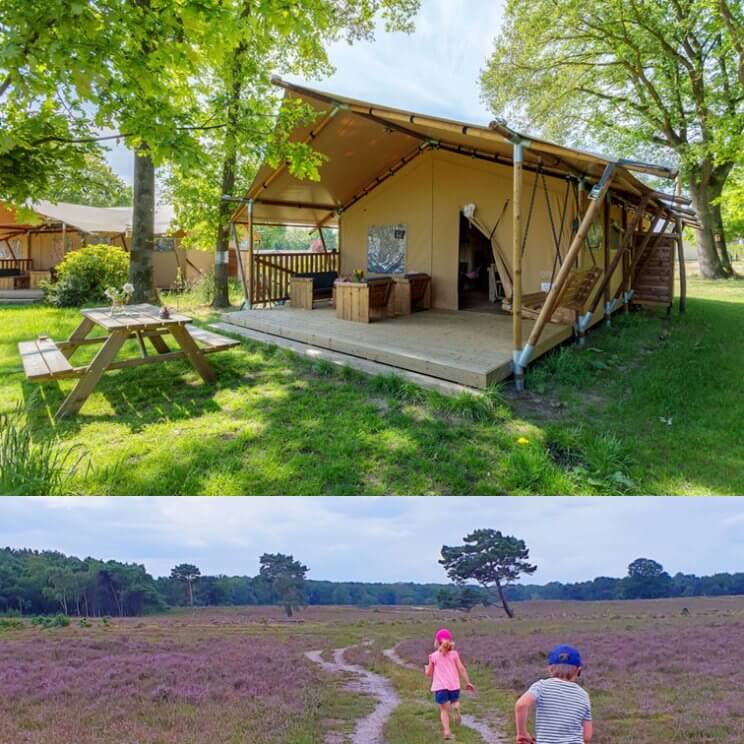 In juli opent Landal ook een nieuw park tussen Huizen en Blaricum, genaamd Landal Gooise Heide. Je verblijft hier in safaritenten in de natuur. Op het park is een kleine speeltuin en een restaurant. Geen groot kindervermaak dus, wel lekker spelen in de natuur. Ook worden er worden yogalessen en bootcamp georganiseerd. Daarnaast zijn er wandeltochten langs heides en door bossen. Speelpark Oud Valkeveen zit niet ver weg, net als speelbos 't Laer. Dat klinkt als een heel fijn plekje!