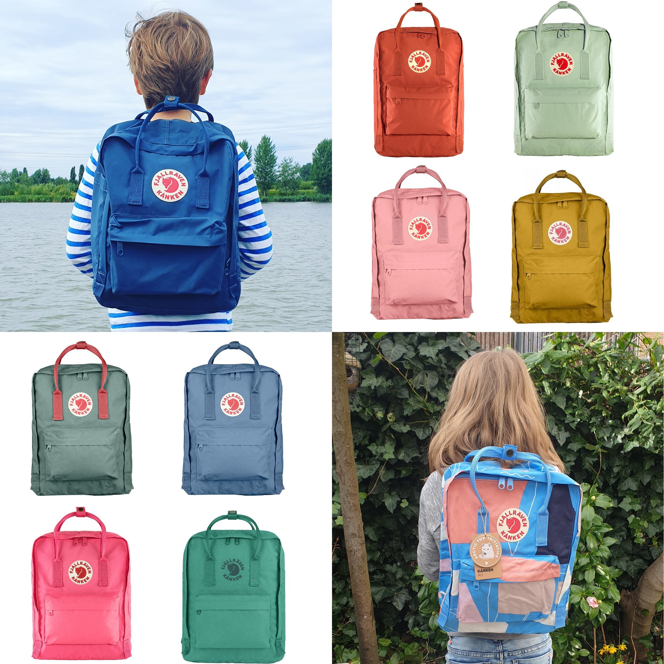 De leukste rugzakken voor kinderen en tieners. Zoals de Fjallräven Kanken rugtassen, die zijn duurzaam en sterk, dus gaan lang mee.