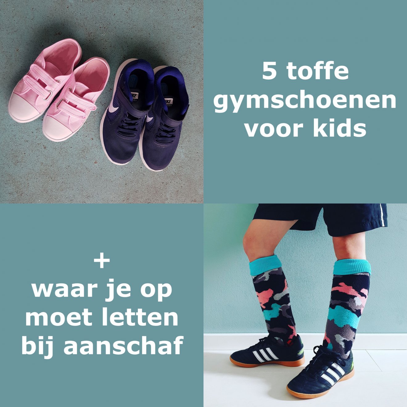 5 gymschoenen voor kinderen + waar je op moet letten bij de aanschaf. Ieder jaar is het weer zoeken: wat koop ik dit jaar voor gymschoenen voor de kinderen. Ik geef je tips waar je op kunt letten bij het kopen van gymschoenen en laat je een paar fijne exemplaren zien. Natuurlijk zijn daarbij ook duurzame zaalschoenen. 