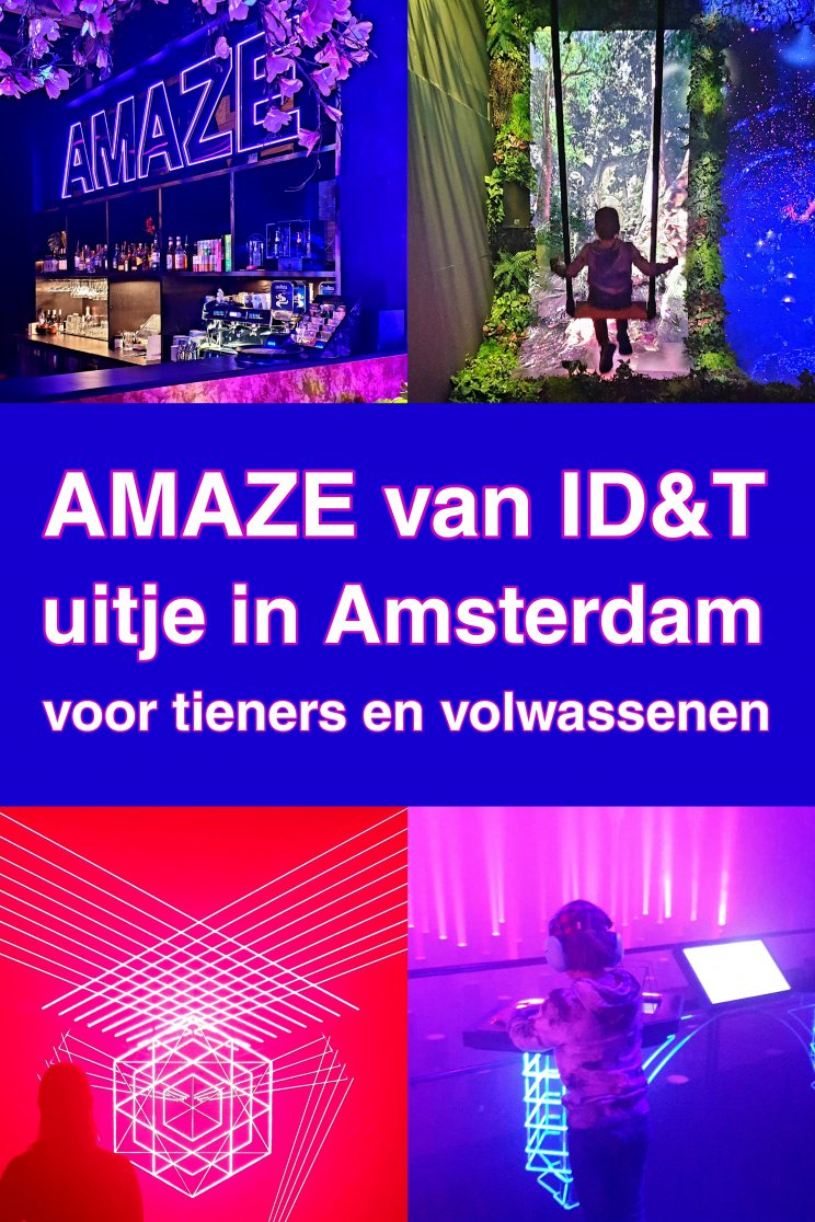 Festival organisator ID&T heeft een nieuw uitje in Amsterdam geopend: AMAZE. Het is een verrassende reis langs licht- en geluidsshows. Dit uitje is geschikt voor tieners en volwassenen, dus ik ging erheen met zoonlief. In deze review vertel ik meer over AMAZE, ga je mee op reis?