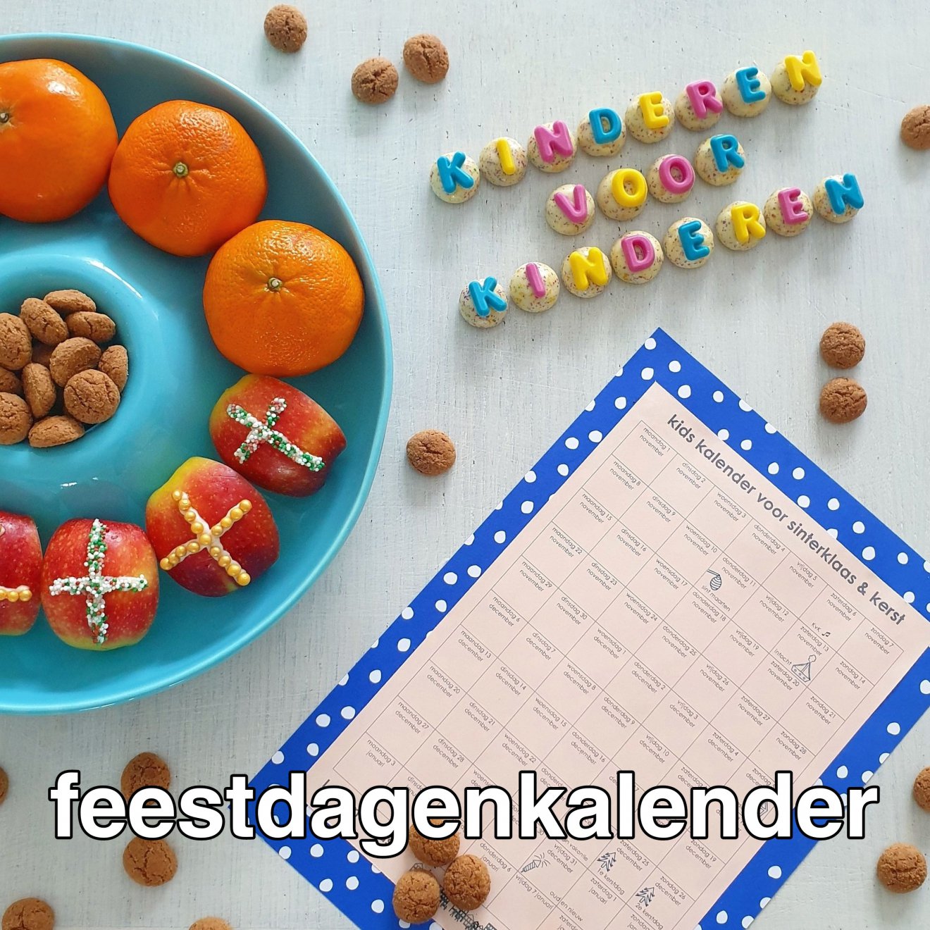 Feestdagenkalender voor Sint Maarten, Sinterklaas en Kerst. Met deze feestdagenkalender creeer je rust voor Sint Maarten, de Sinterklaas intocht, pakjesavond, Kerst en Oud en Nieuw, ideaal met kinderen!