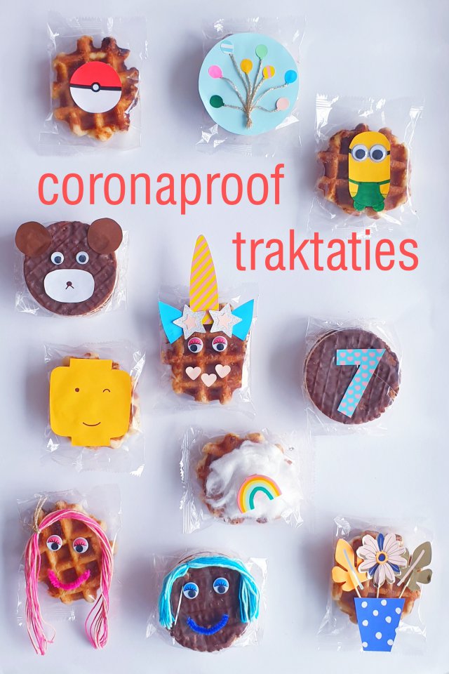 Corona proof voorverpakte traktatie ideeën: verjaardag op school of crèche. Leuke traktatie ideeën verzinnen is al best een uitdaging, maar helemaal nu ze Corona proof moeten zijn en dus voorverpakte traktaties moeten zijn. Daarom vind je hier leuke traktatie ideeën die wel mogen.