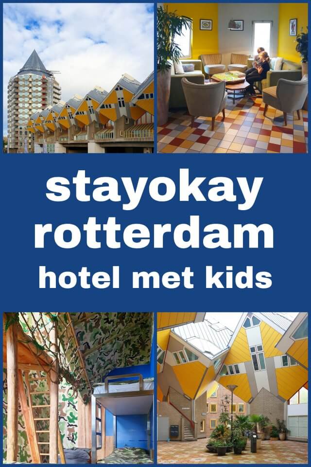 Stayokay Rotterdam in de Kubuswoningen: leuk budget hotel met kinderen. Denk je aan Rotterdam, dan denk je al snel aan de wereldberoemde gele Kubuswoningen. Weet je dat je hier ook kunt overnachten? Stayokay heeft namelijk een hostel in de Kubuswoningen. Wij boekten dit budget hotel van Stayokay in Rotterdam met onze kinderen.