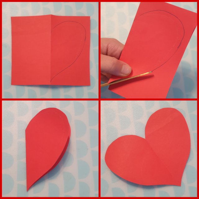Knutselen voor Valentijnsdag: de leukste ideeën. Vind je het lastig om een hartje te tekenen en knippen? Op deze manier maak ik een mooi symmetrisch malletje. Ik vouw een blaadje dubbel en teken een half hartje. Als ik tevreden ben over de vorm, dan knip ik het uit. Doordat blaadje dubbel zat, heb ik een mooi symmetrisch hartje. Dit kunnen we vervolgens als mal gebruiken, om meer hartjes te tekenen. 