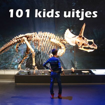  101 leuke uitjes met kinderen in Nederland en België – binnen en buiten. Dino skelet in museum Naturalis in Leiden in Zuid Holland