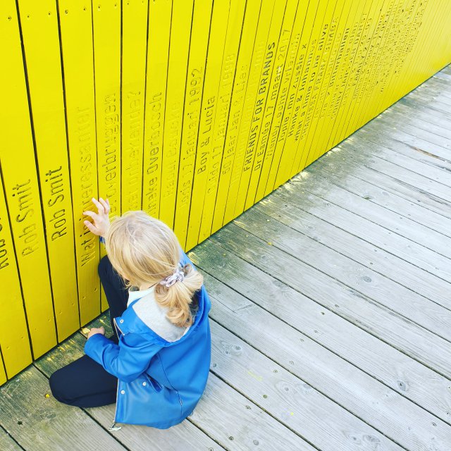 De Luchtsingel. Deze grote gele brug is natuurlijk ontzettend fotogeniek. Op de brug staan de namen van mensen en bedrijven, je kunt er dus ook je eigen plekje kopen.