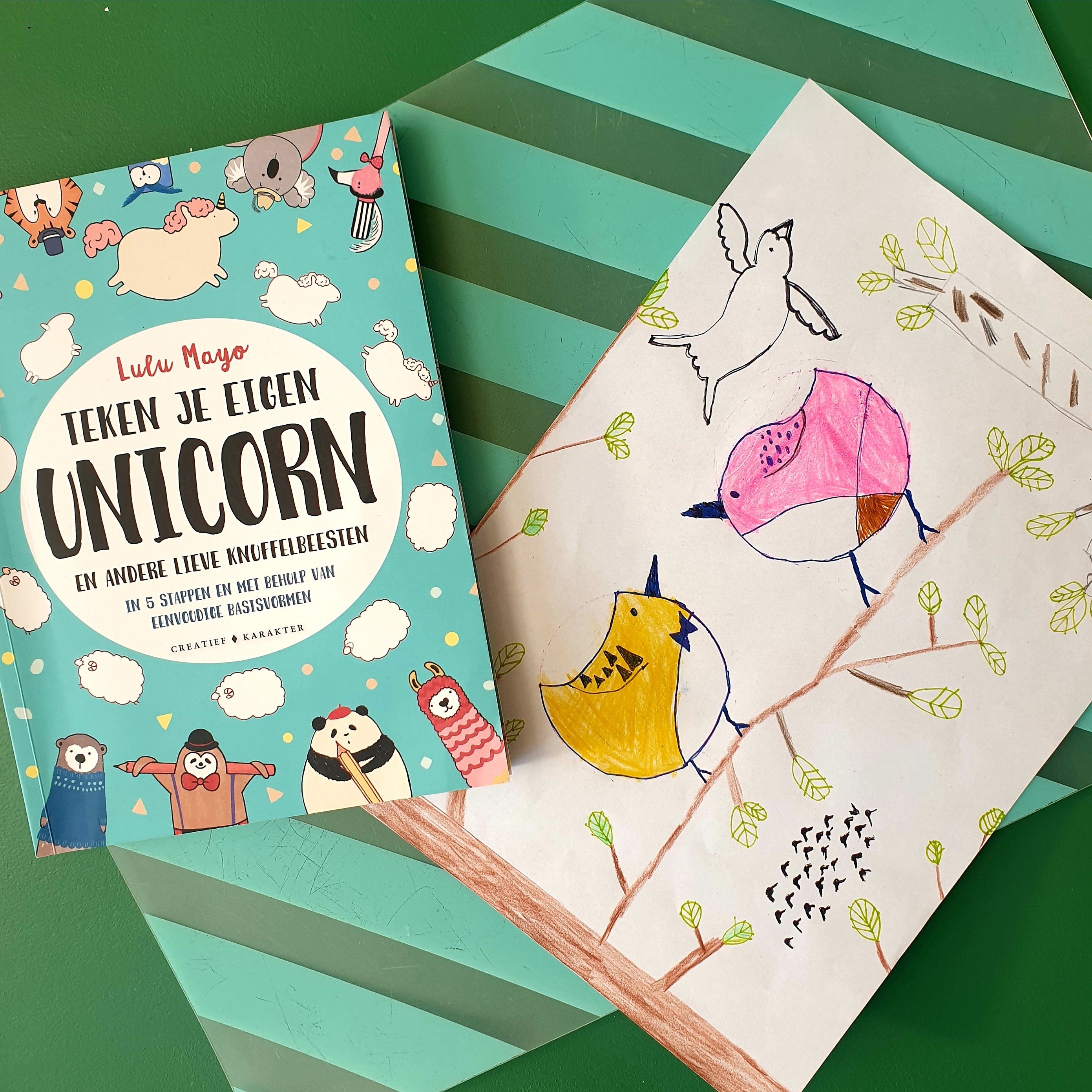 Ideeën om te tekenen en kleuren voor kinderen. Zoals het boek Teken je eigen unicorn en andere lieve knuffelbeesten. Hiermee teken je dieren na, om er vervolgens je eigen draai aan te geven.