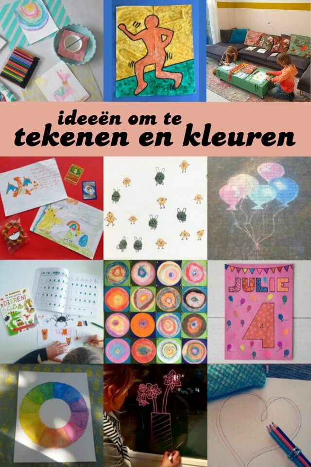 Ideeën om te tekenen en kleuren voor kinderen. Kids kunnen er uren zoet mee zijn: lekker tekenen. In dit artikel vind je heel veel leuke Ideeën om te tekenen en kleuren voor kinderen. Aquareltekenen, dingen natekenen, kleurplaten, stempelen, stoepkrijten, handletteren en meer.