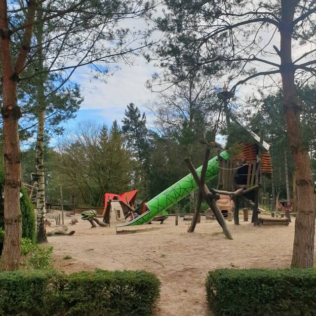 De speeltuin van Landal Heideheuvel op de Veluwe. 