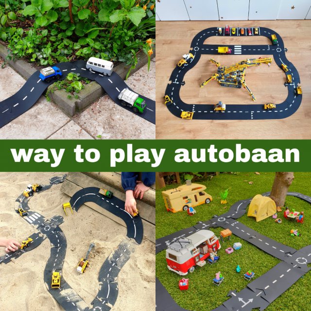 Way to Play flexibele autobaan: leuk binnenspeelgoed en buitenspeelgoed. Speelgoed is het leukste als je er heel veel verschillende dingen mee kunt doen. De flexibele autobaan van Way to Play is van dat speelgoed. Deze autoweg is namelijk heel leuk binnenspeelgoed en buitenspeelgoed. In dit artikel laat ik de autoweg zien, waar je hem binnenhuis en buitenshuis kunt gebruiken en met welk ander speelgoed je het kunt combineren.