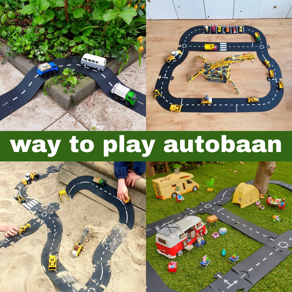 Zorgvuldig lezen Krachtcel voertuig Way to Play flexibele autobaan: leuk binnenspeelgoed en buitenspeelgoed  Leuk met kids