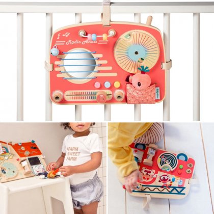 Leukste kraamcadeau: 101 cadeau ideeën voor de geboorte van een baby. Dit activiteitenpaneel van Lilliputiens is leuk om op te hangen in de box of op de babykamer. Een kindje kan er eindeloos mee spelen. 