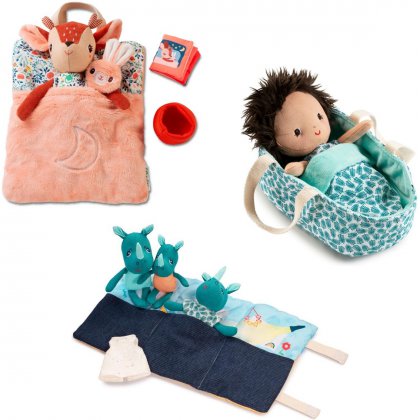 Kleuter verjaardag: cadeau ideeën voor kinderen van 4 jaar of 5 jaar. Lilliputiens heeft allerlei leuke sets van mandjes of tasjes met een pop of knuffel. 