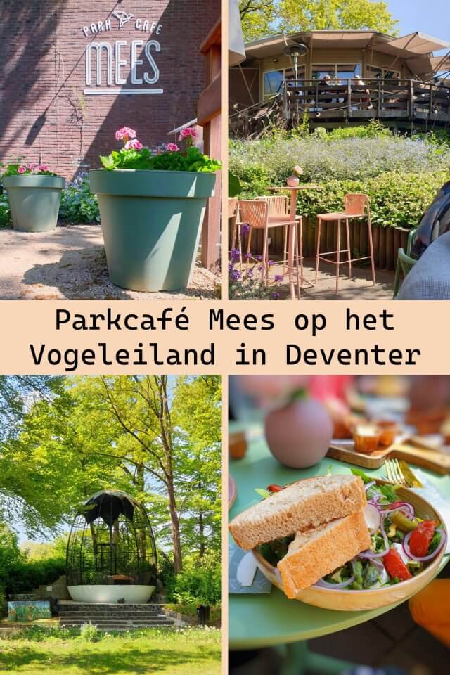 Parkcafé Mees op het Vogeleiland in Deventer: kindvriendelijk restaurant. Super idyllisch en toch midden in het centrum van Deventer. Want Parkcafé Mees ligt op het Vogeleiland, op wandelafstand van het station in Deventer. Terwijl je op het terras aan het water zit, spelen de kids op het Vogeleiland. Aanrader!