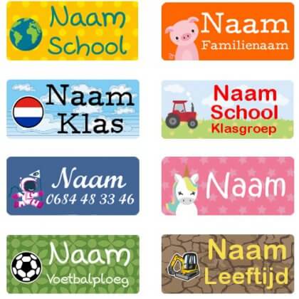 Zijn je kids regelmatig spullen kwijt op school of de sportclub? Dan zijn naamstickers handig, bijvoorbeeld van My Nametags.