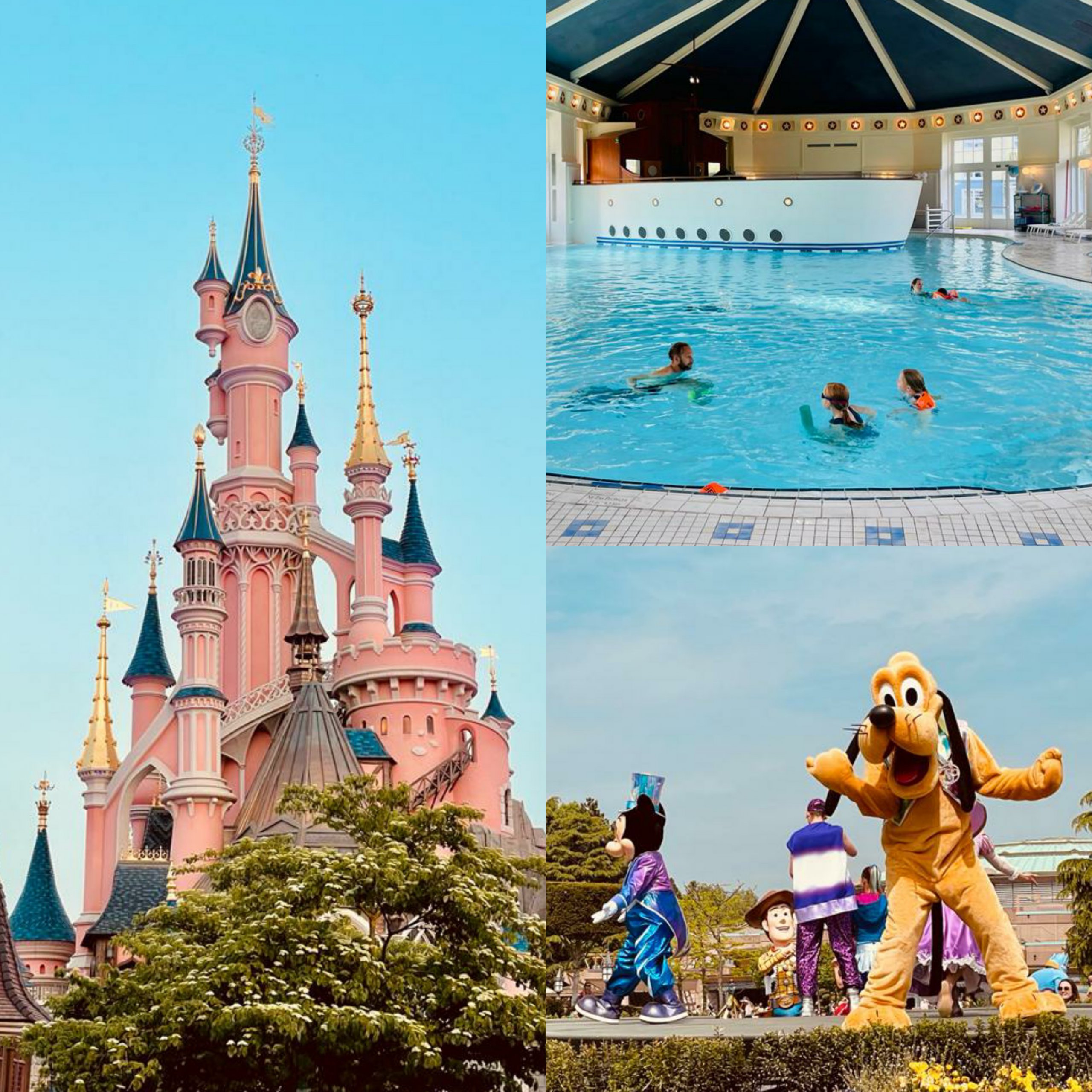 Disneyland Parijs is een droom voor veel kinderen. Je kunt hier een hotel of resort boeken, in combinatie met tickets. Zo sliep Corrien met haar gezin in Newport Bay Club, een hotel in Amerikaanse stijl. Er is een zwembad en een fitnesscentrum.