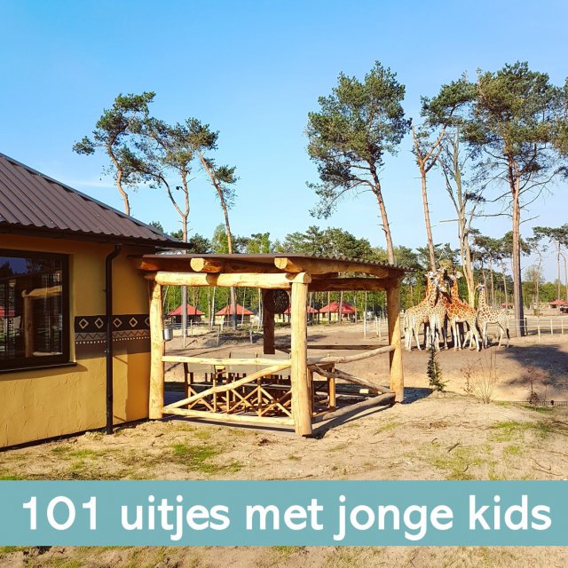 101 uitjes met jonge kinderen: peuters, kleuters en onderbouw kids. Met jonge kinderen kun je heel veel leuke uitjes doen in Nederland en België. Nu onze kinderen groter worden wordt het aantal mogelijkheden snel groter, maar ook met jonge peuters en kleuters kun je al heel veel leuke dingen doen. Ik maakte een lijstje van onze favorieten, in alle provincies. Er zitten zowel kindvriendelijke uitjes voor binnen als voor buiten tussen. Zoals slapen in Safari Resort Beekse Bergen.