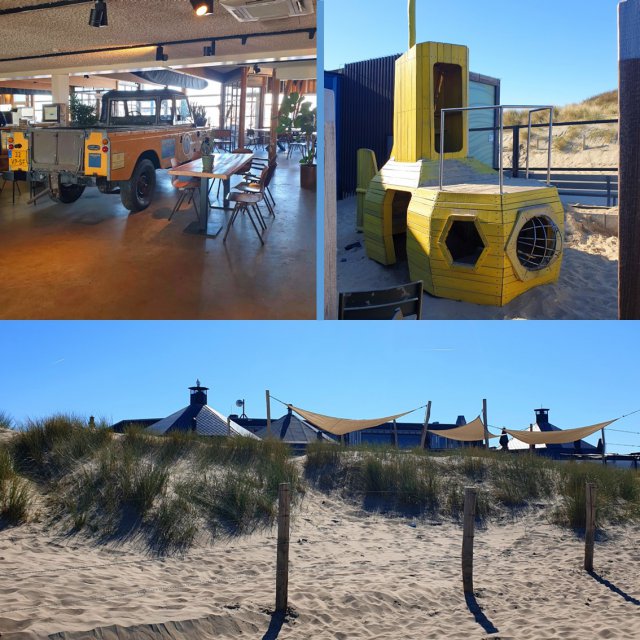  Een leuke strandtent is Parnassia aan Zee in Overveen bij Bloemendaal. De mooie houten speeltuin hier heeft een heuse gele onderzeeër oftewel Yellow Submarine. Wij gingen er laatst ontbijten, heel fijn!