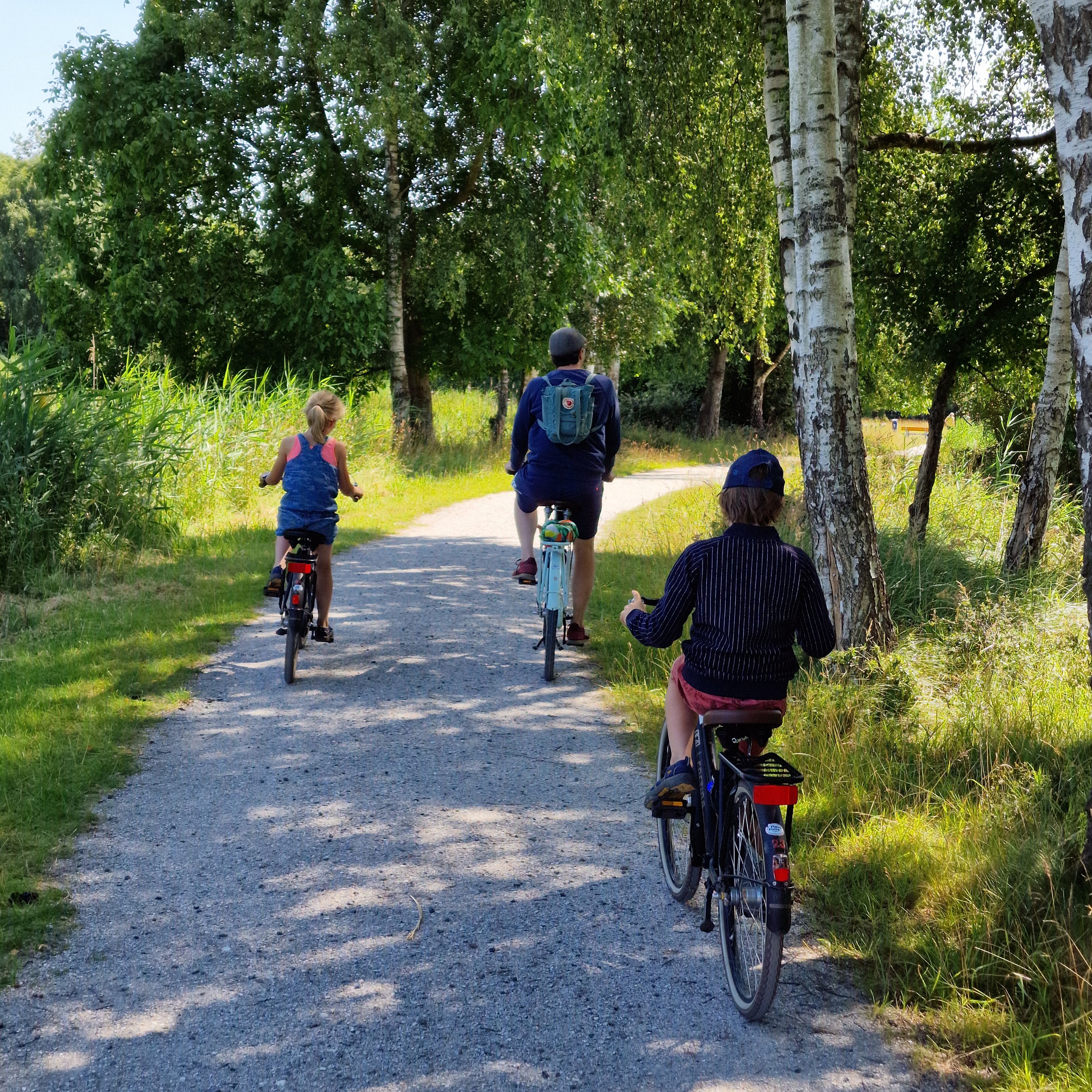 Fietsen met kinderen in Natuurpark Lelystad.
