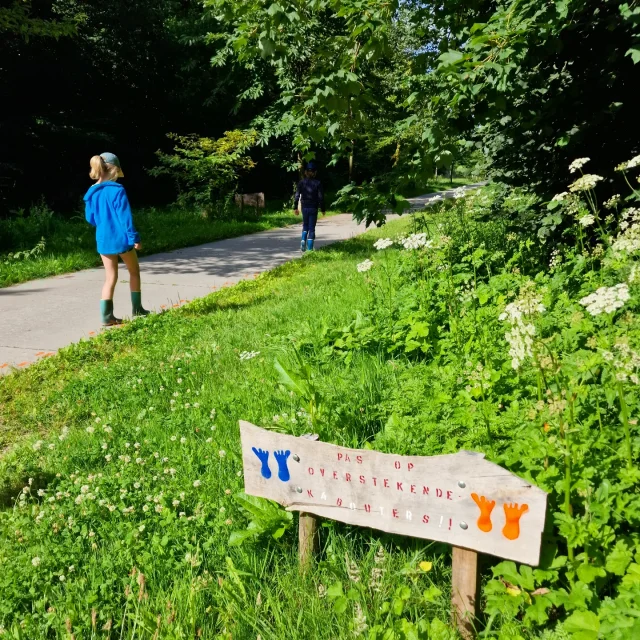 Het Horsterwold is een prachtig gebied om te bezoeken met kinderen. Wij gingen naar Speelbos de Zevensprong, dat heeft leuke kids wandelroutes en speeltuinen. Met kleintjes kun je het kabouterpad doen. Heb je grotere kids, dan plak je er het avonturenpad en speurpad aan vast. Op de route kom je naast kabouters ook allerlei speeltoestellen tegen.