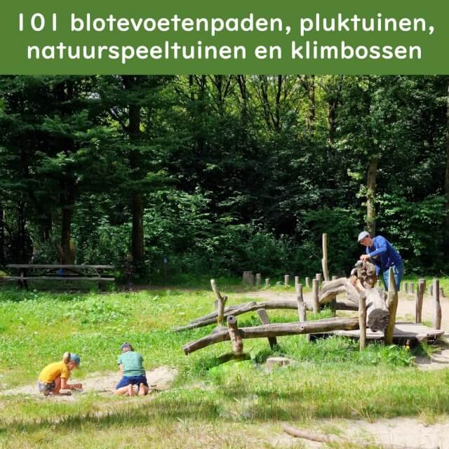 101 natuur uitjes met kinderen en tieners: blotevoetenpad, speelnatuur, natuurspeeltuin, pluktuin, dolhof of klimbos. Wat is heerlijk om de natuur in te gaan met kinderen en tieners en er zijn zo veel leuke uitjes! In deze blog vind je zulke uitjes met kinderen. We verzamelen de fijnste uitjes in heel Nederland.Dit is speelbos de Zevensprong in de Horsterwold in Zeewolde in Flevoland, met kabouterpad en avonturenpad en speeltoestellen. 