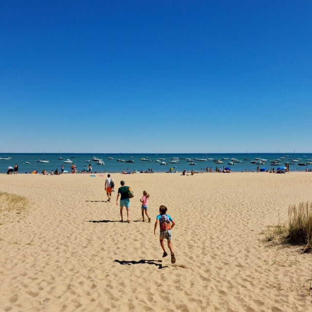 La Tranche sur Mer in de Vendée. La Plage Clemenceau is een mooi ruim strand.